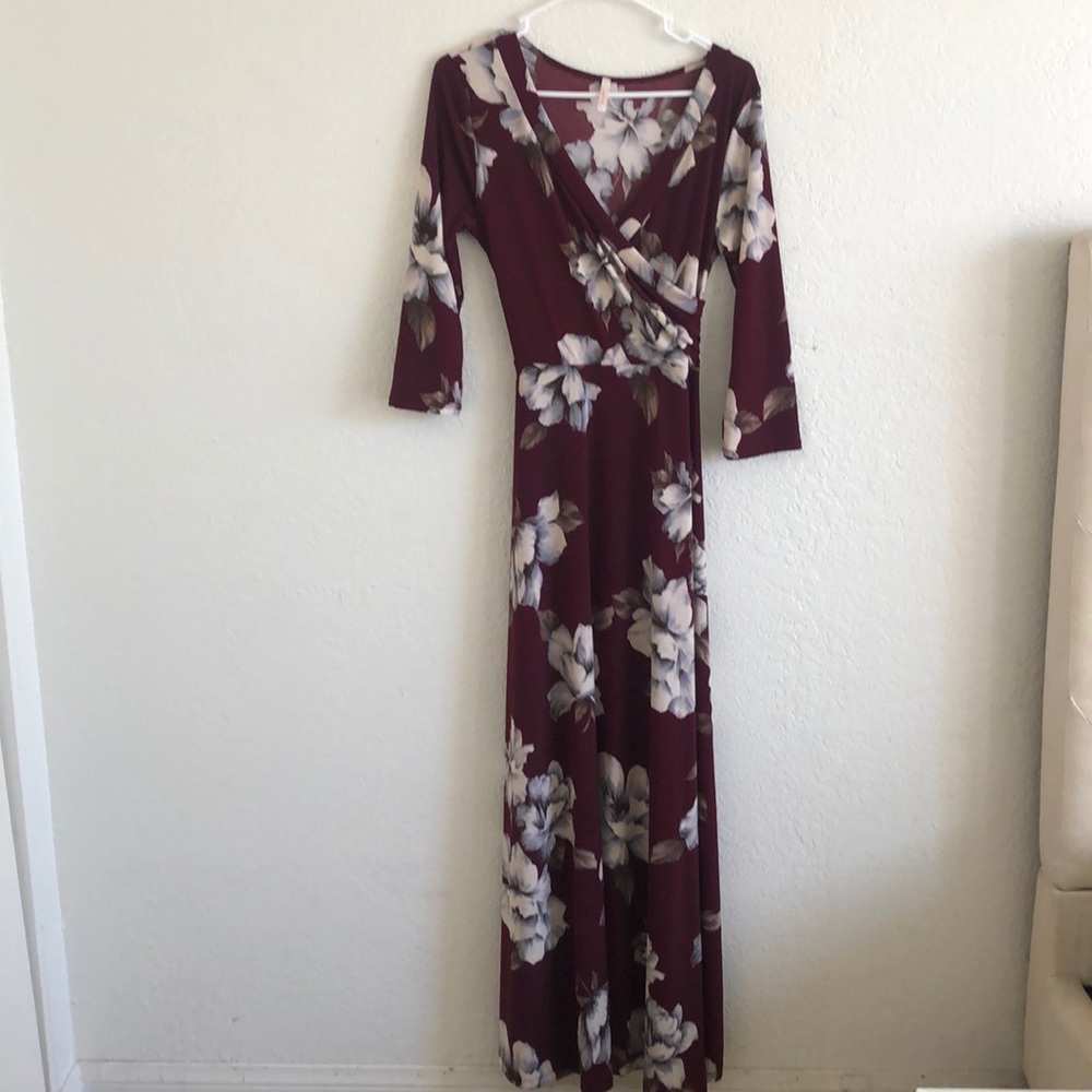 Floral maxi wrap dress by TUATUA